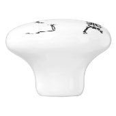 Halloween Skelette, Trick oder Treat, Boo Keramikknauf (Seitenansicht)