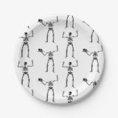 Halloween Skelette, Trick oder Treat, Boo Pappteller (Vorderseite)