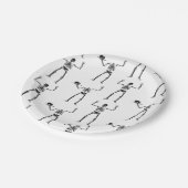 Halloween Skelette, Trick oder Treat, Boo Pappteller (Schrägansicht)