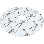 Halloween Skelette, Trick oder Treat, Boo Polyester Weihnachtsbaumdecke (Schrägansicht)