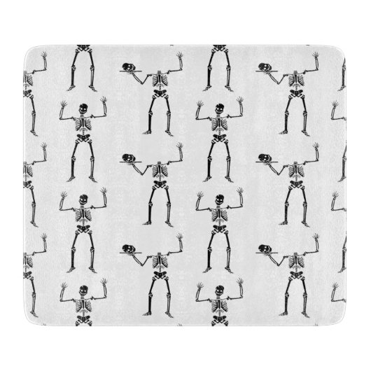 Halloween Skelette, Trick oder Treat, Boo Schneidebrett (Vorderseite)