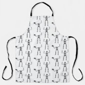 Halloween Skelette, Trick oder Treat, Boo Schürze (Vorderseite)