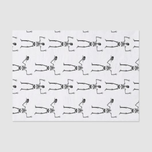 Halloween Skelette, Trick oder Treat, Boo Seidenpapier (Vorderseite)