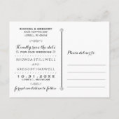 Halloween Skelette und Herzharmonie Save the Date Ankündigungspostkarte (Rückseite)