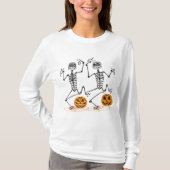 Halloween Skelette und Kürbislaternen T-Shirt (Vorderseite)