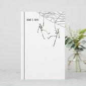 Halloween Skelette und Web Briefpapier (Stehend Vorderseite)