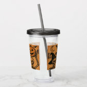 Halloween-Skelette Vintag/Retro Acryltrinkbecher (Links)