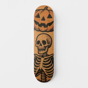 Halloween-Skelette Vintag/Retro Skateboard