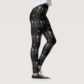 Halloween Skelettentanz Schwarzer Glückspilz Leggings (Rechts)