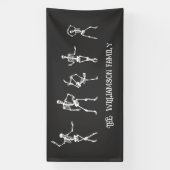 Halloween Skelettfamilie mit 5 benutzerdefinierten Banner (Vertikal)