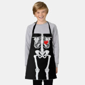 Halloween Skelettherz für Kinder Allround-Print Schürze (Getragen)