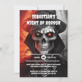 Halloween-Skelettkampfarena Einladung (Vorderseite)