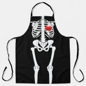 Halloween Skelettknochen Herz-Überdrucke Schürze (Vorderseite)