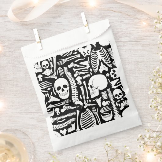 Halloween Skelettmuster Geschenktütchen (Ausgeschnitten)