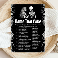Halloween Skelettname That Cake Bridal Game