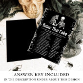 Halloween Skelettname That Cake Bridal Game Einladung