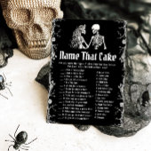 Halloween Skelettname That Cake Bridal Game Einladung