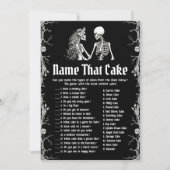 Halloween Skelettname That Cake Bridal Game Einladung (Vorderseite)