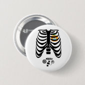 Halloween Skelton T - Shirt Funny Halloween-Gesche Button (Vorne & Hinten)