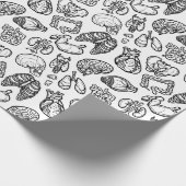 Halloween, Sketch der modernen menschlichen Anatom Geschenkpapier (Ecke)