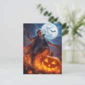 Halloween Sketch Poster. Postkarte (Stehend Vorderseite)