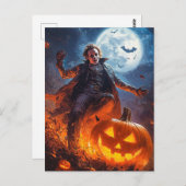 Halloween Sketch Poster. Postkarte (Vorne/Hinten)