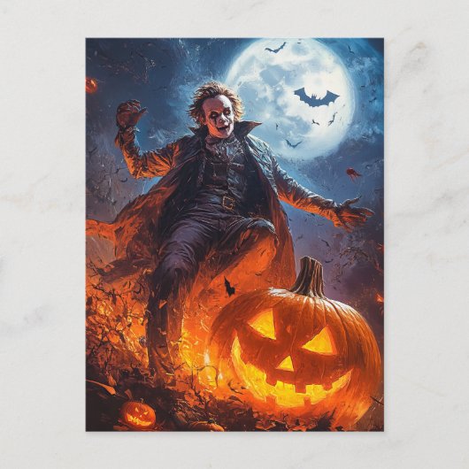 Halloween Sketch Poster. Postkarte (Vorderseite)