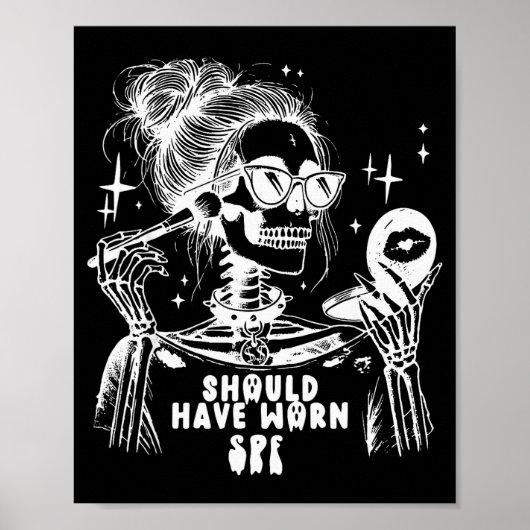 Halloween Skin Care Esthetician Skeleton Skin Esth Poster (Vorne)