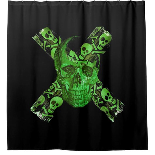 Halloween Skull #2 Duschvorhang (Vorderseite)