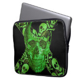 Halloween Skull #2 Laptopschutzhülle (Vorderseite Links)