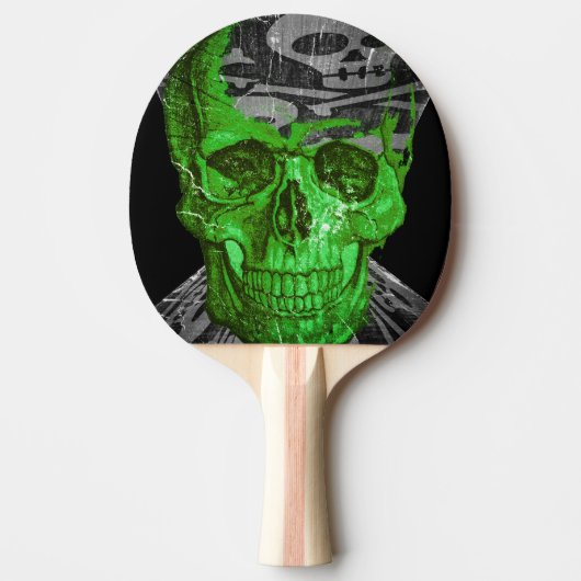 Halloween Skull #2 Tischtennis Schläger (Vorderseite)