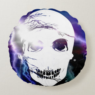 Halloween Skull #6 Rundes Kissen