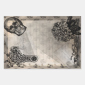 Halloween Skull and Black Hydrangea Blume Geschenkpapier Set (Vorderseite)