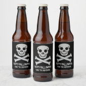 Halloween Skull and Bones Bettle Label Set Bierflaschenetikett (Flaschen)