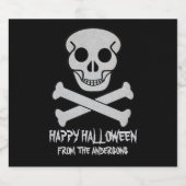 Halloween Skull and Bones Bettle Label Set Bierflaschenetikett (Einzelnes Label)