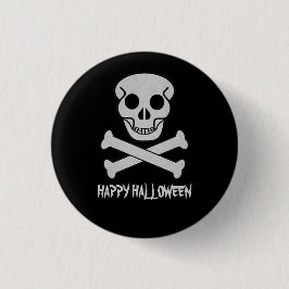 Halloween Skull and Bones Button Abzeichen