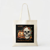 Halloween Skull and Pumkin  Tragetasche (Vorne)