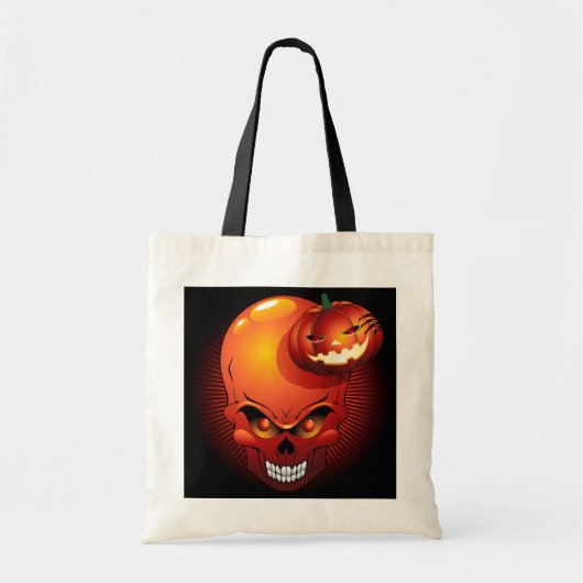 Halloween Skull and Pumpkin Bag Tragetasche (Vorne)
