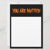 Halloween Skull and Pumpkin Einladung (Rückseite)