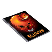 Halloween Skull and Pumpkin Notebook Notizblock (Rechte Seite)