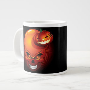 Halloween Skull and Pumpkin Specialty Tasse