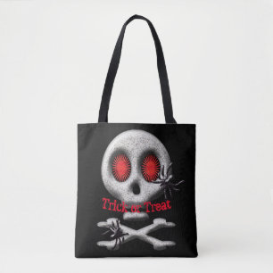 Halloween Skull and Spiders Trick oder Trete Tasche