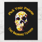 Halloween Skull Beängstigendes Party Weine oder Bi Weinetikett (Einzelnes Label)