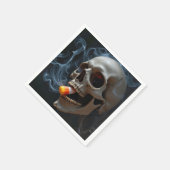 Halloween Skull Biting Candy Corn Serviette (Ecke)