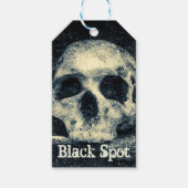 Halloween Skull Black Spot Geschenkanhänger (Vorderseite)
