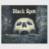Halloween Skull Black Spot Geschenkpapier (Flach)