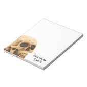 Halloween Skull Bone Notizblock (Rotiert)