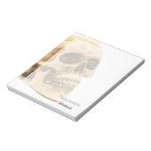 Halloween Skull Bone Notizblock (Rotiert)