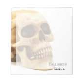 Halloween Skull Bone Notizblock (Vorderseite)