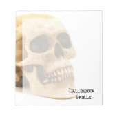 Halloween Skull Bone Notizblock (Vorderseite)